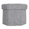 Decorative Grey Foldable Hexagon Ottoman for Living Room, Bedroom, Dining, Playroom or Office